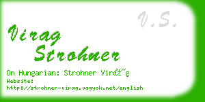 virag strohner business card